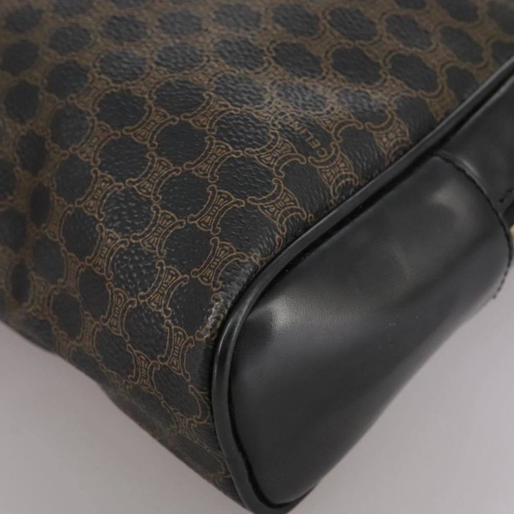 CELINE Macadam Canvas Backpack PVC Leather Black Silver Auth 105774 - Picture 15 of 16